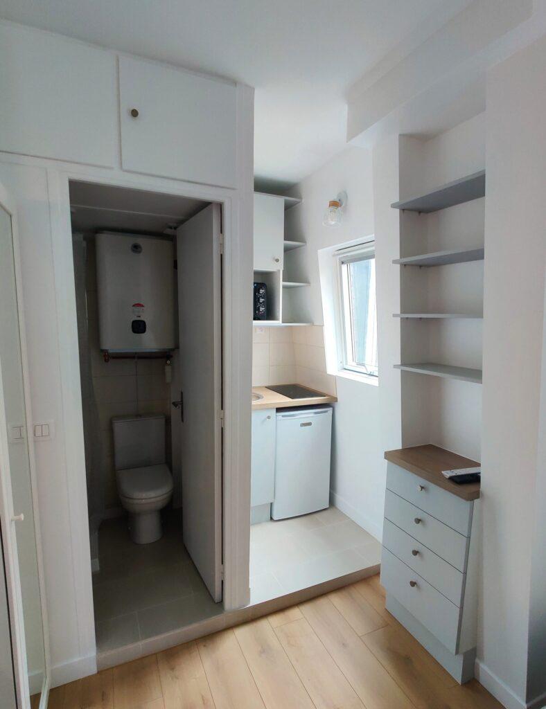 Aménagement et rénovation complète pour ce petit studio / appartement parisien