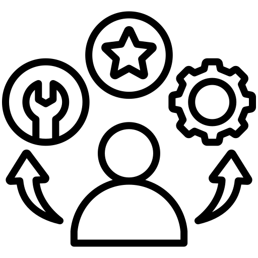 Logo faisant référence aux multiples compétences d'Avinkel Rénovation (Electricité, plomberie, aménagements intérieures, ...)