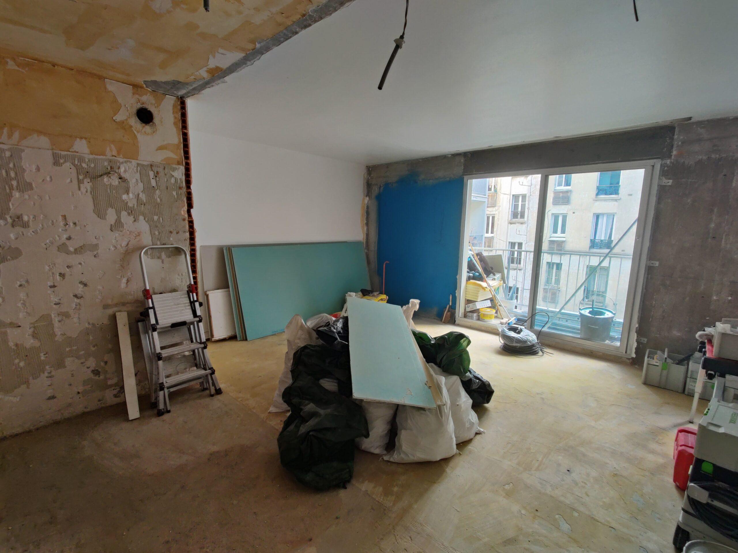 Travaux préparatoires pour moderniser l’intérieur avec ouverture des cloisons