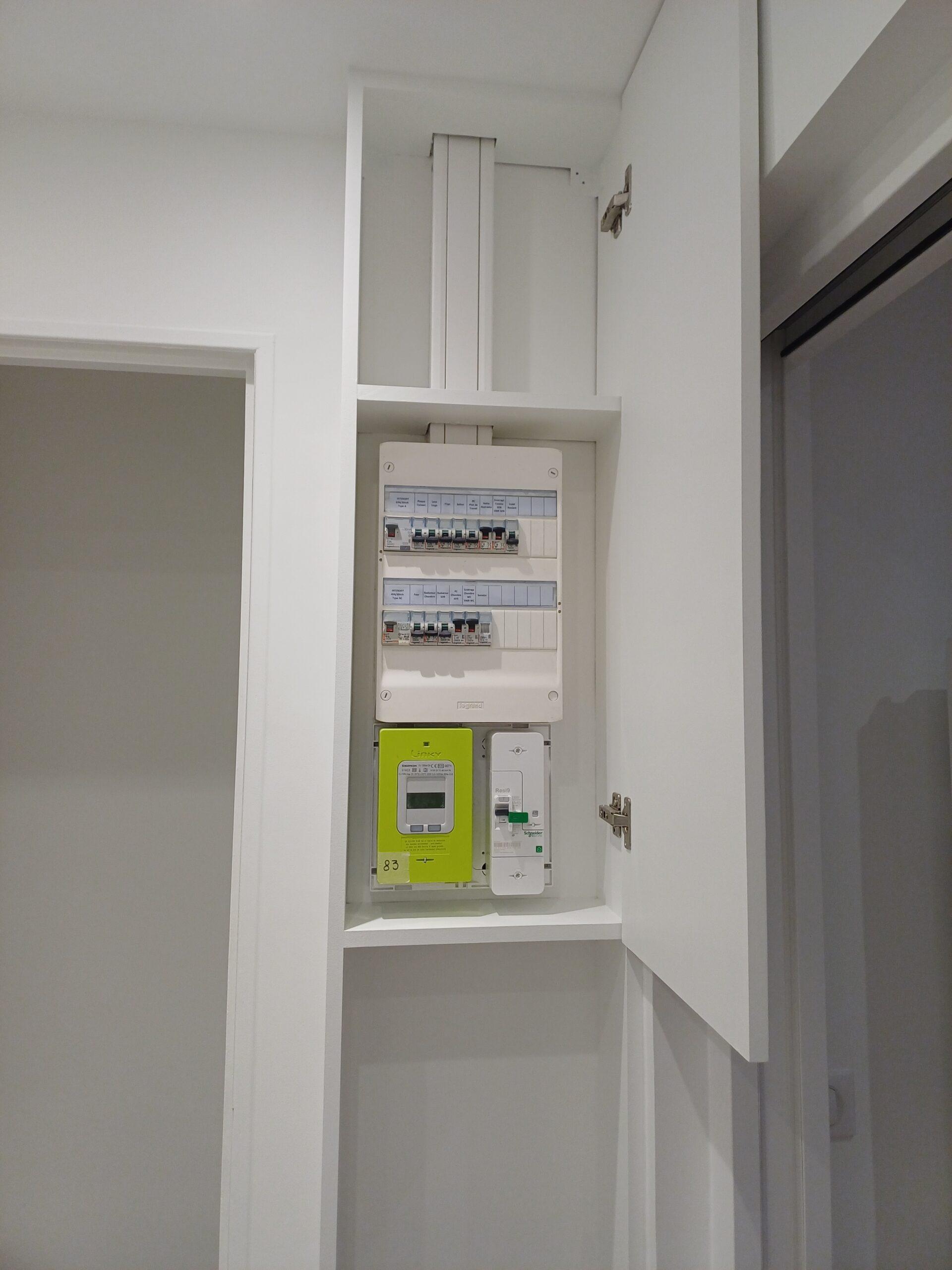 Travaux de rénovation complète du système électrique de l’appartement