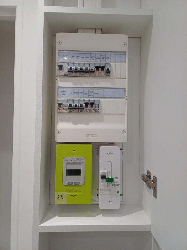 Pose d'un compteur électrique complet et électricité refaite à neuf